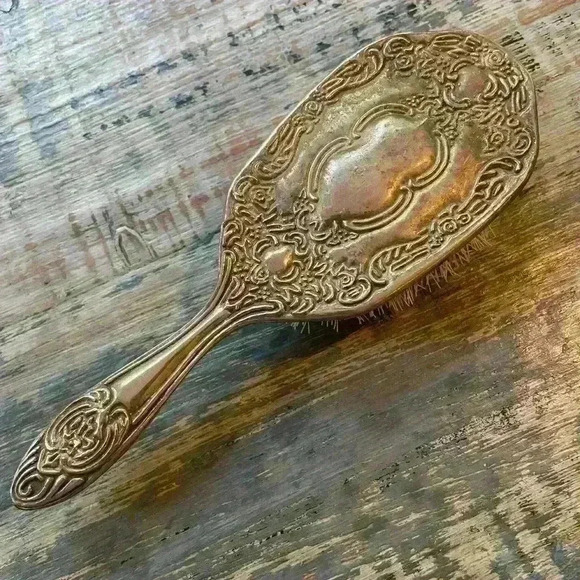 Vintage Ornate Silver Plated Brush - Picture 1 of 4